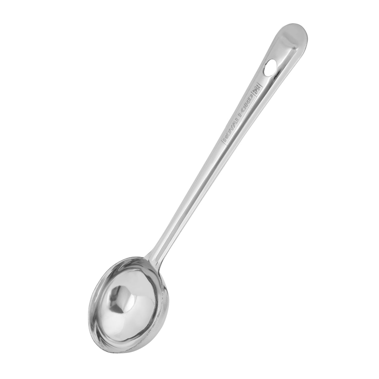 Royalford RF11480 Stainless Steel Basting Ladle | 21CM | Food Grade, Durable Soup Serving Spoon | Long Handle | Kitchen Ladle for Sauces &  Gravies | Cooking Utensil