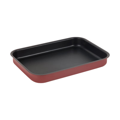 Royalford RF1149-SP41 41cm non-stick rectangular baking tray | offers even heat distribution, durable oven-safe construction, and easy food release for baking, roasting