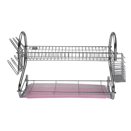 Royalford RF1151DRL Large Dish Rack with Drip Tray | Strong and Sturdy Kitchen Dish Drying Rack for Countertop Use | Easy to Clean | Portable Design | Hassle Free Setup