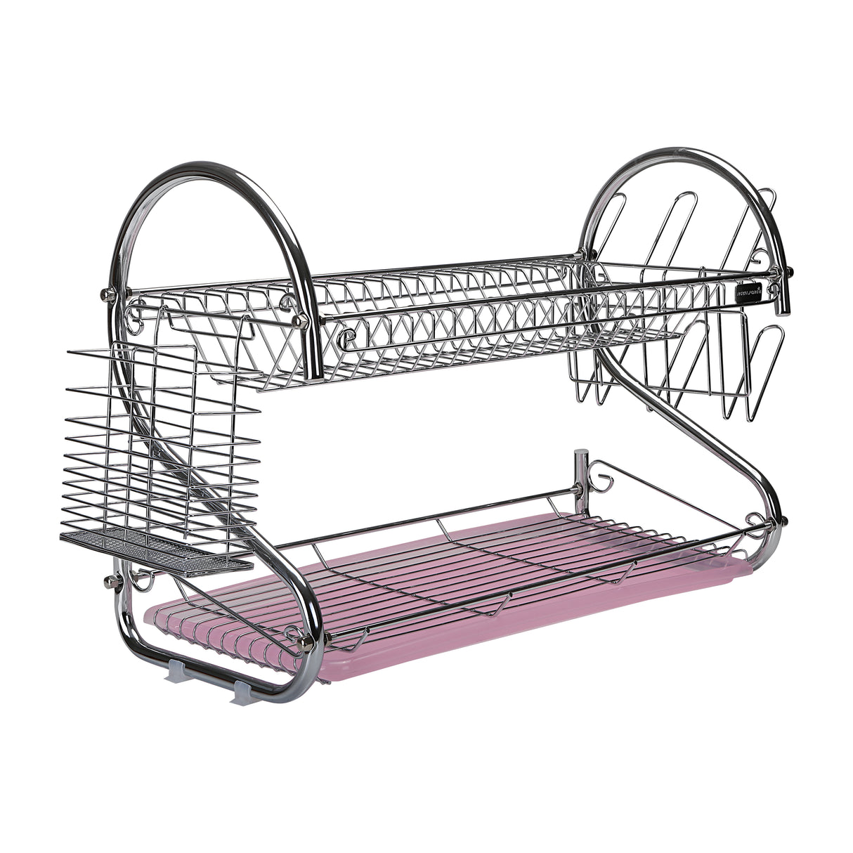 Royalford RF1151DRL Large Dish Rack with Drip Tray | Strong and Sturdy Kitchen Dish Drying Rack for Countertop Use | Easy to Clean | Portable Design | Hassle Free Setup
