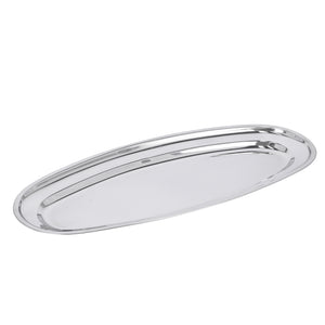 Royalford RF11606 Stainless Steel Fish Tray | Mirror Finish Food Grade Serving Platter | Rust Resistant | Durable SS Kitchen Tray | Perfect for Home & Restaurant Use