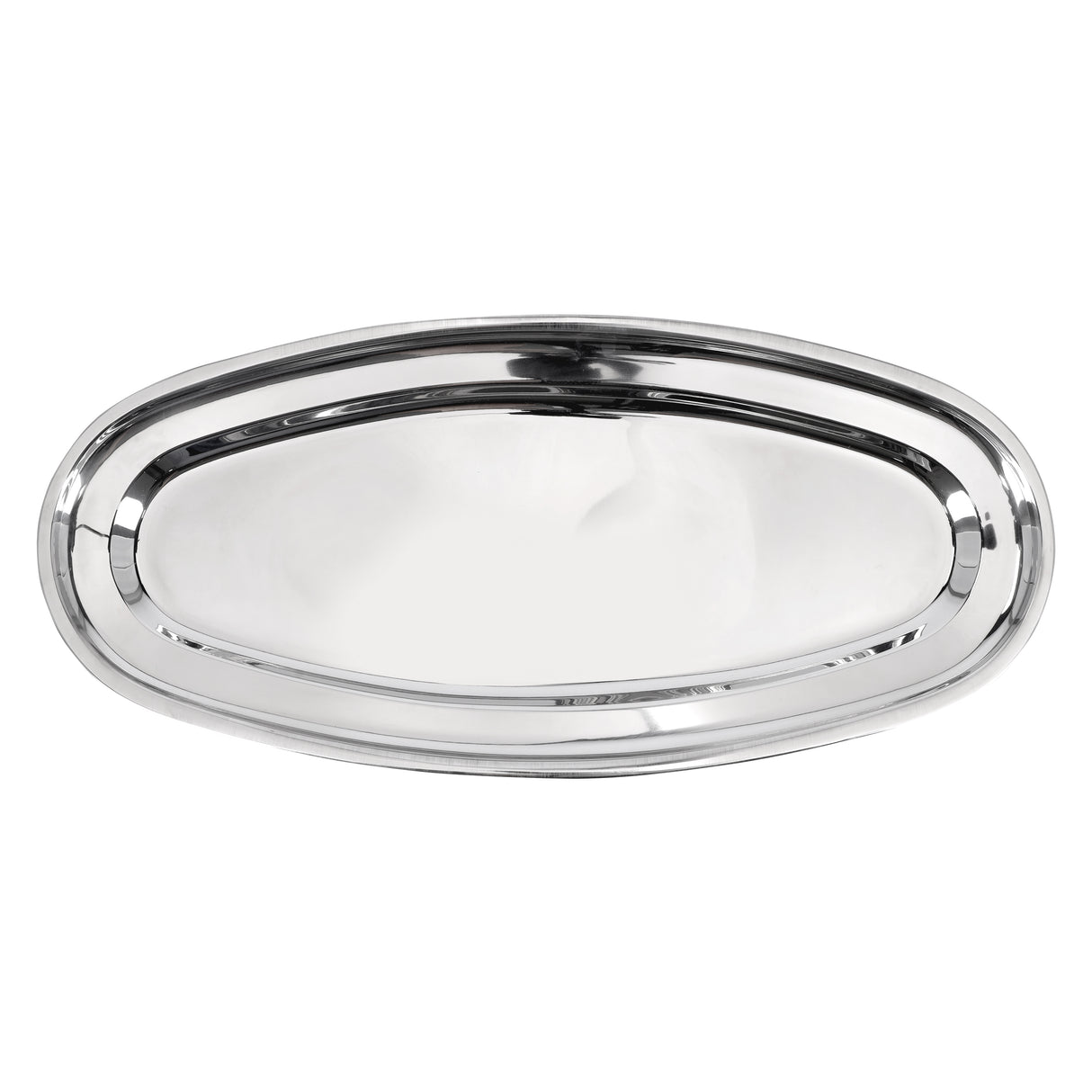 Royalford RF11606 Stainless Steel Fish Tray | Mirror Finish Food Grade Serving Platter | Rust Resistant | Durable SS Kitchen Tray | Perfect for Home & Restaurant Use
