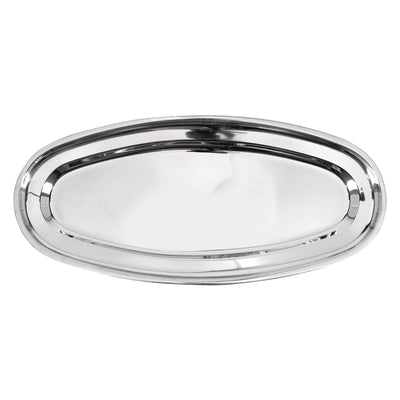 Royalford RF11606 Stainless Steel Fish Tray | Mirror Finish Food Grade Serving Platter | Rust Resistant | Durable SS Kitchen Tray | Perfect for Home & Restaurant Use