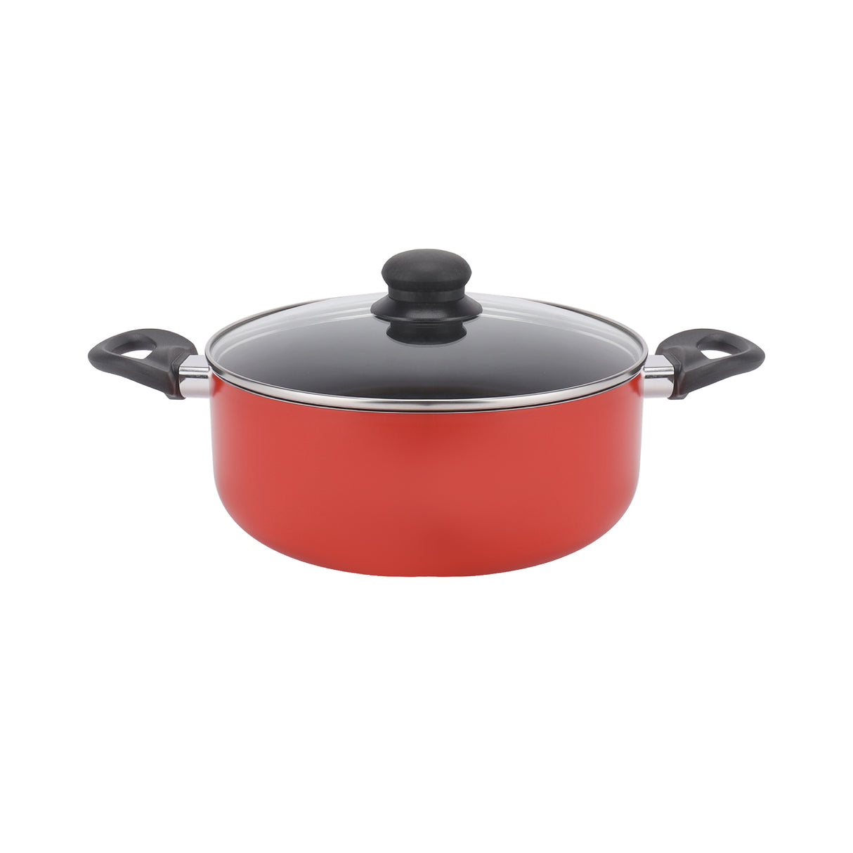 Royalford RF11642 9-Piece Non-Stick Cookware Set with Glass Lids| Frypan, Saucepan & Casseroles | Strong Aluminium Body | PFOA-Free Coating & Bamboo Kitchen Tools