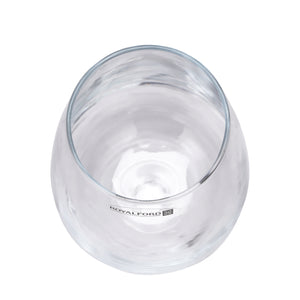 Royalford RF11655 Glass Tumbler Set | 3PCS 490ml Lead Free Drinking Glasses | Durable Elegant Water Juice Glass Set | Premium Kitchen Drinkware | Modern Curved Design