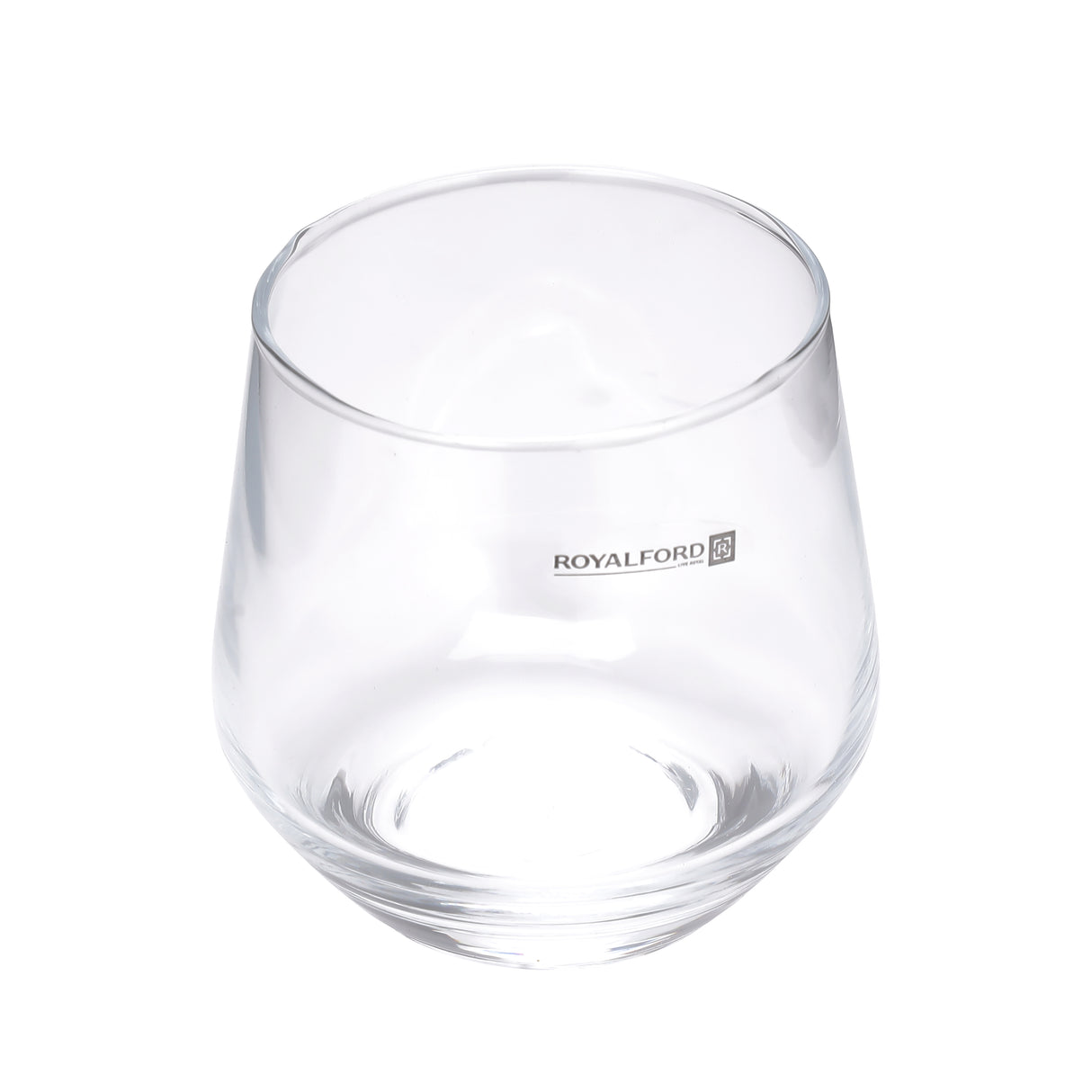 Royalford RF11656 glass tumbler set of 3 pcs| 360ml capacity &  made from lead-free soda-lime glass| durable, elegant design, ideal for water, juice & daily beverage use|