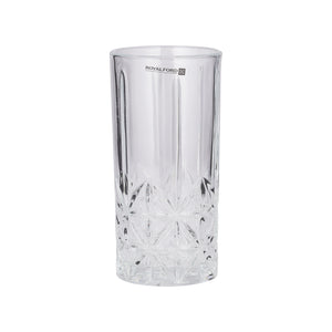 Royalford RF11662 Glass Tumbler Set | 3 Pcs 360ML Lead Free Soda Lime Drinking Glasses| Elegant Textured Base| Premium Water Juice Soft Drink Beverage Glassware for Home