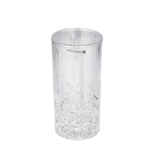 Royalford RF11662 Glass Tumbler Set | 3 Pcs 360ML Lead Free Soda Lime Drinking Glasses| Elegant Textured Base| Premium Water Juice Soft Drink Beverage Glassware for Home