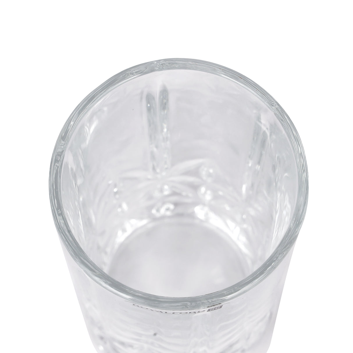 Royalford RF11662 Glass Tumbler Set | 3 Pcs 360ML Lead Free Soda Lime Drinking Glasses| Elegant Textured Base| Premium Water Juice Soft Drink Beverage Glassware for Home