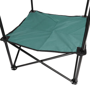 Royalford RF11673 round camping table with lightweight foldable design | iron tube frame, washable Oxford cloth, cup holders, storage shelf and carry bag included now