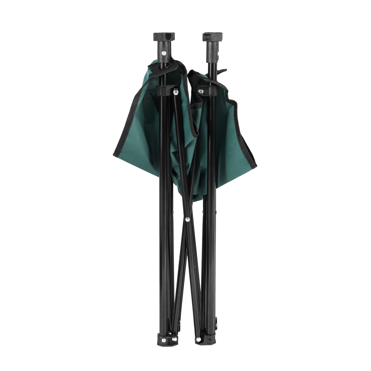 Royalford RF11673 round camping table with lightweight foldable design | iron tube frame, washable Oxford cloth, cup holders, storage shelf and carry bag included now