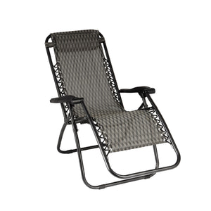 Royalford RF11675 Campmate Zero Gravity Chair | Iron Frame and Textilene Fabric | Foldable Reclining Chair for Outdoor Camping, Garden, Patio and Relaxation Use