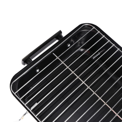 Royalford RF11677 Portable Charcoal Hamburger Stove | 170 Sq. In. Cooking Surface| Foldable Design | Outdoor BBQ Grill | Compact Steel Body |Easy Carry & Travel-Friendly