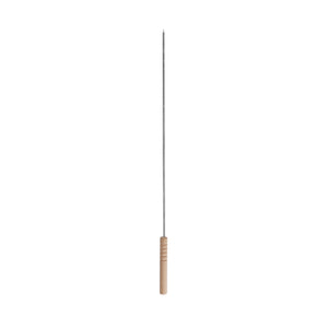 Royalford RF11679 BBQ Square Skewers 6pcs | 40cm Stainless Steel Grill Sticks with Wooden Handle | Durable Reusable Barbecue Skewers Set for Kebabs, Meat & Vegetables