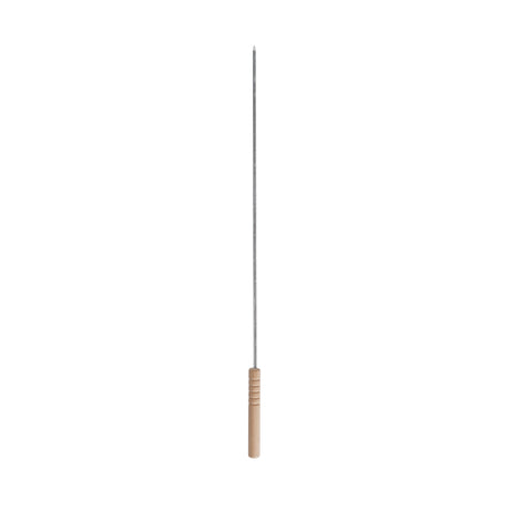 Royalford RF11679 BBQ Square Skewers 6pcs | 40cm Stainless Steel Grill Sticks with Wooden Handle | Durable Reusable Barbecue Skewers Set for Kebabs, Meat & Vegetables