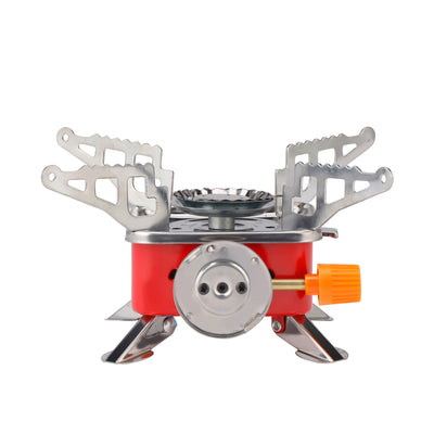 RoyalFord RF11683 Portable Small Square Gas Stove | Camping Furnace Foldable Outdoor Cooking Burner | 15.5x10cm Compact Butane Cooker for Hiking, Picnic & Travel Use