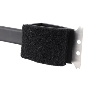 Royalford RF11685 15-inch copper wire brush| 3-in-1 design, durable bristles, and long handle| for heavy-duty cleaning, rust removal, and grease on metal surfaces|