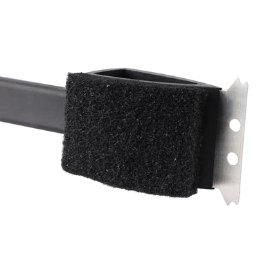 Royalford RF11685 15-inch copper wire brush| 3-in-1 design, durable bristles, and long handle| for heavy-duty cleaning, rust removal, and grease on metal surfaces|