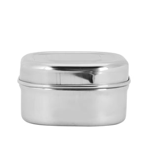 Royalford RF11699 Stainless Steel Square Dabba set| durable food-grade SS, mirror finish & rust-resistant design| stackable storage ideal for kitchen, travel & daily use|