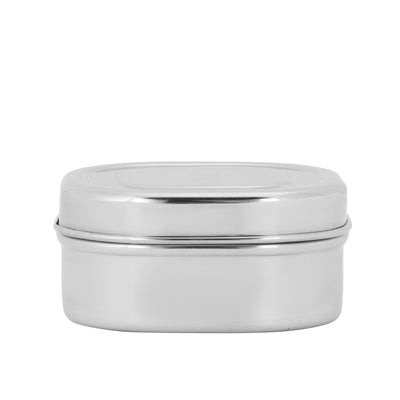 Royalford RF11700 Stainless Steel Square Dabba Storage Container | Food Grade Rust Resistant Kitchen Storage Box with Lid | Durable Mirror Finish Compact Stackable Design