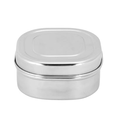 Royalford RF11700 Stainless Steel Square Dabba Storage Container | Food Grade Rust Resistant Kitchen Storage Box with Lid | Durable Mirror Finish Compact Stackable Design
