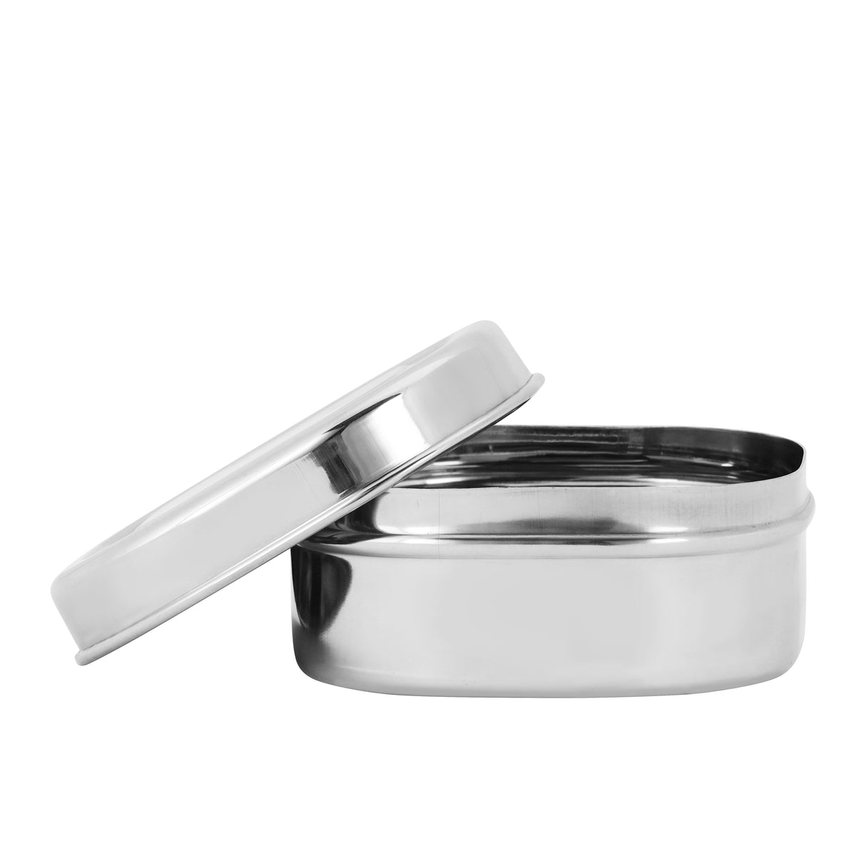 Royalford RF11701 Stainless Steel Square Dabba | 10CM Food Storage Container with Lid | Mirror Finish Rust & Corrosion Resistant Food Grade Kitchen Storage Box