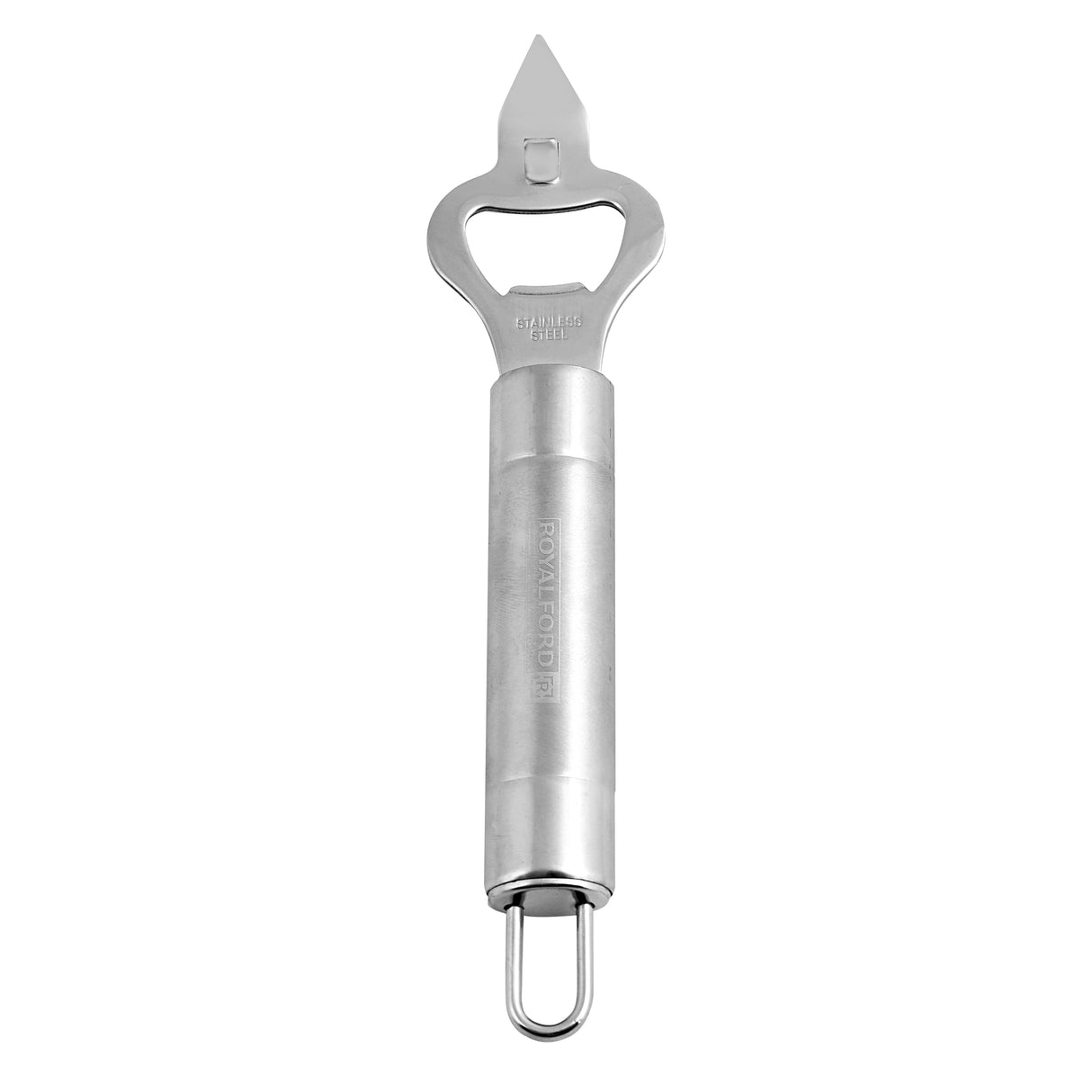 Royalford RF1185 BO Bottle Opener with Ergonomic Grip |  Durable Stainless Steel Construction | Dishwasher Safe Classic Design |  Heavy Duty Kitchen & Bar Opening Tool