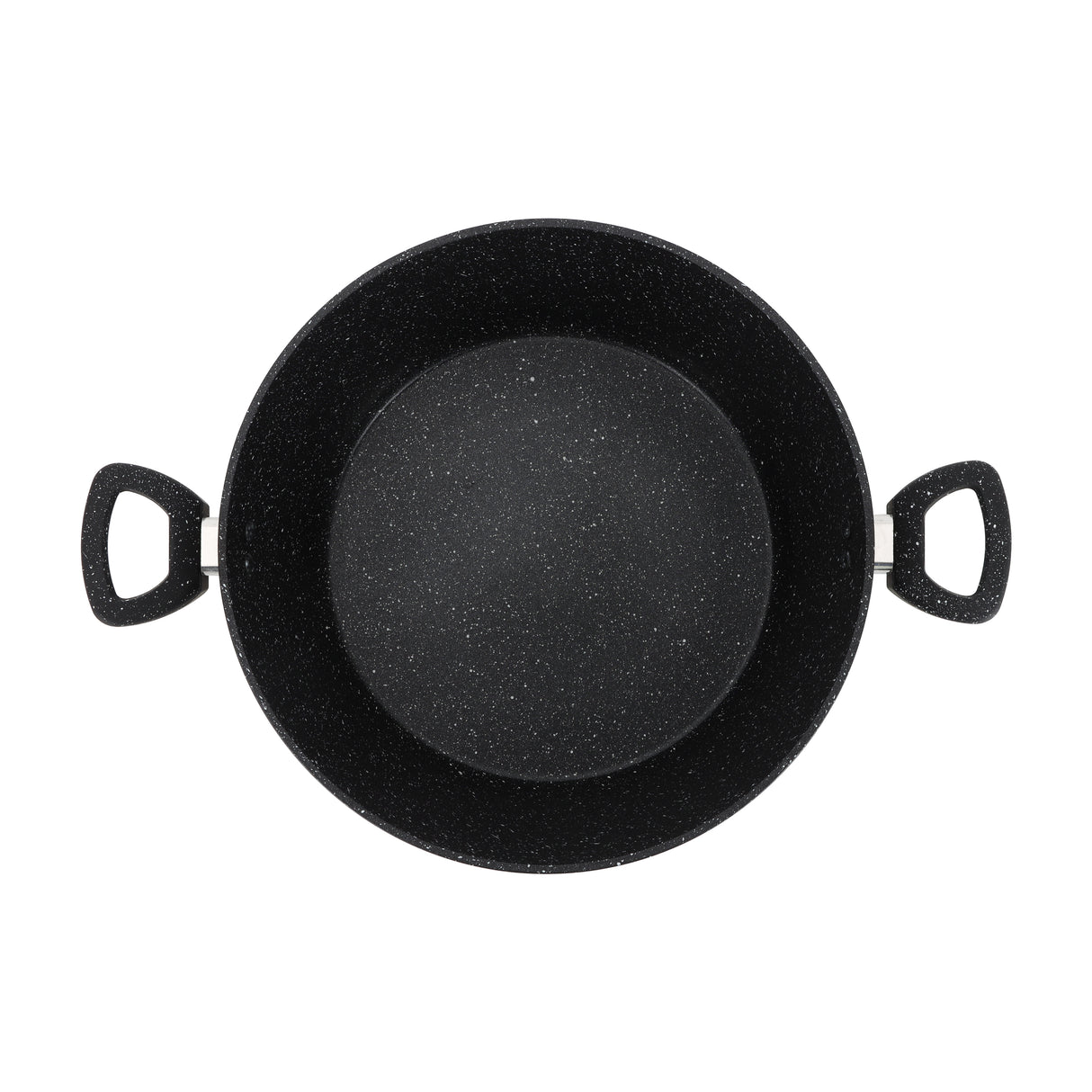 Royalford RF11868 Smart Granite Series 30cm Casserole | Forged Aluminium Body | 5-Layer Durable Granite Coating | Tempered Glass Lid & Induction Compatible Base Pot