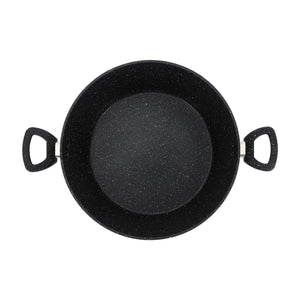 Royalford RF11868 Smart Granite Series 30cm Casserole | Forged Aluminium Body | 5-Layer Durable Granite Coating | Tempered Glass Lid & Induction Compatible Base Pot