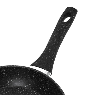 Royalford RF11870 24cm Smart Granite Frypan | Forged Aluminium Non-Stick Pan |  5 Layer Construction | Extra-Thick Induction Base and Soft-Touch Stay Cool Handle