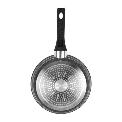 Royalford RF11870 24cm Smart Granite Frypan | Forged Aluminium Non-Stick Pan |  5 Layer Construction | Extra-Thick Induction Base and Soft-Touch Stay Cool Handle