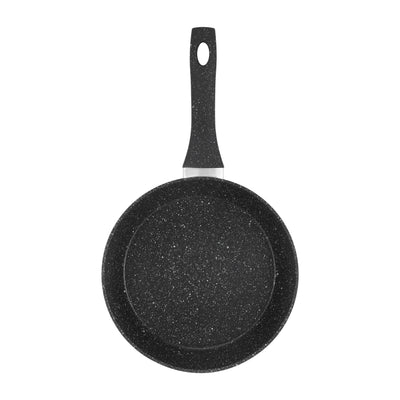 Royalford RF11871 26cm Granite Frypan | Forged Aluminium Non-Stick Pan with 5-Layer Coating | Extra Thick Induction Base | Soft Touch Handle | Dishwasher Safe Design