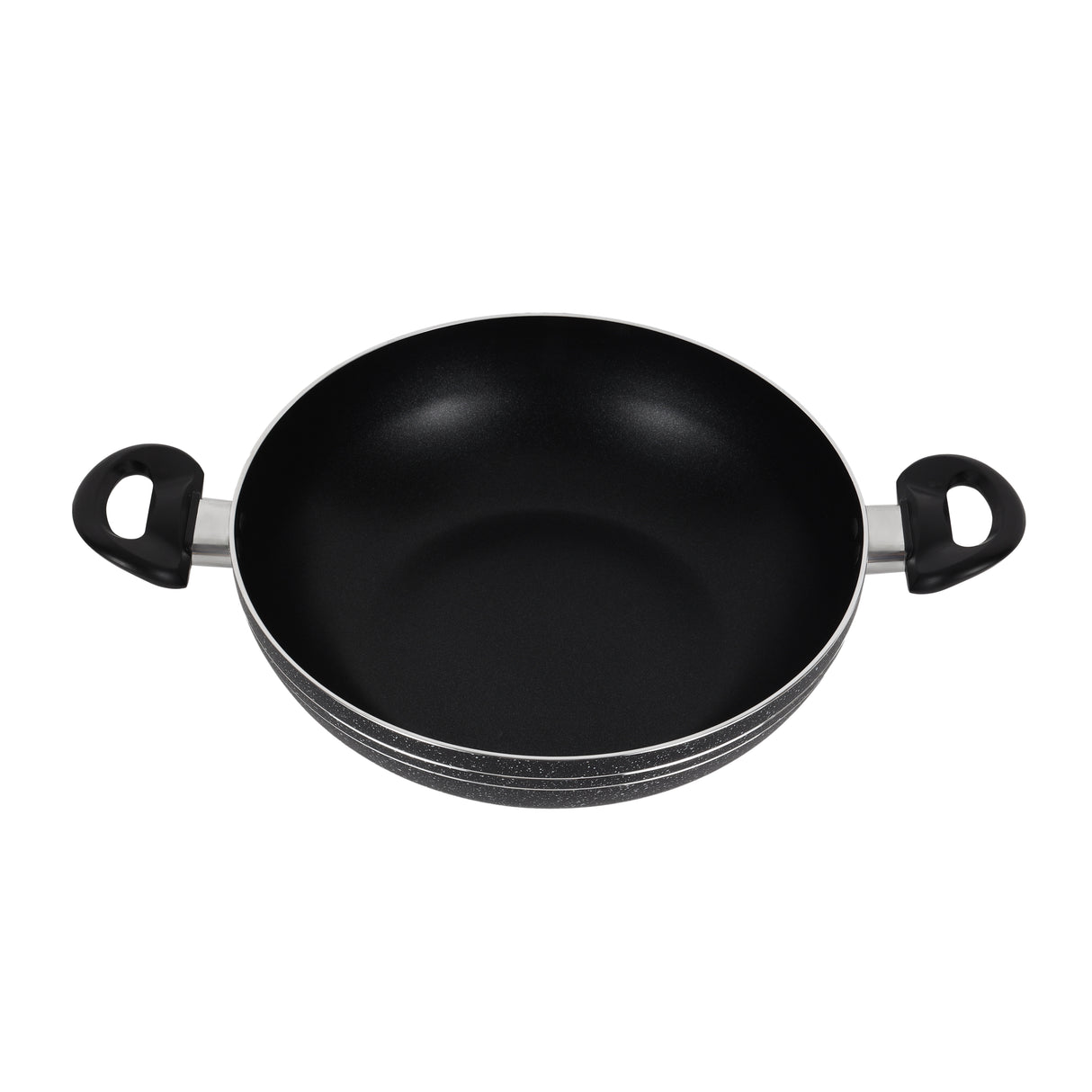 Royalford RF11884 26cm Non-Stick Wok Pan | Tempered Glass Lid | Induction Compatible Aluminium Wok | PFOA Free 3-Layer Coating | Heat-Resistant Handles |Dishwasher Safe