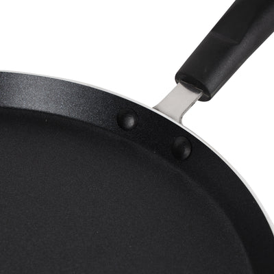 Royalford RF11889 30cm Non-Stick Tawa | Induction Compatible Press Aluminium Flat Pan | 3-Layer Coating | PFOA Free Surface | Dishwasher Safe | Heat Resistant Handle
