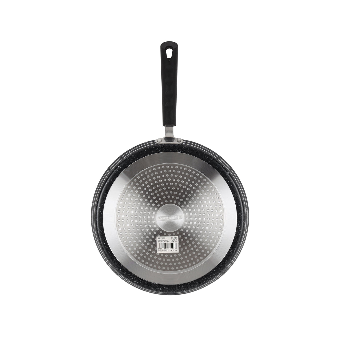 Royalford RF11889 30cm Non-Stick Tawa | Induction Compatible Press Aluminium Flat Pan | 3-Layer Coating | PFOA Free Surface | Dishwasher Safe | Heat Resistant Handle