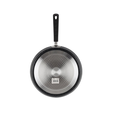 Royalford RF11889 30cm Non-Stick Tawa | Induction Compatible Press Aluminium Flat Pan | 3-Layer Coating | PFOA Free Surface | Dishwasher Safe | Heat Resistant Handle