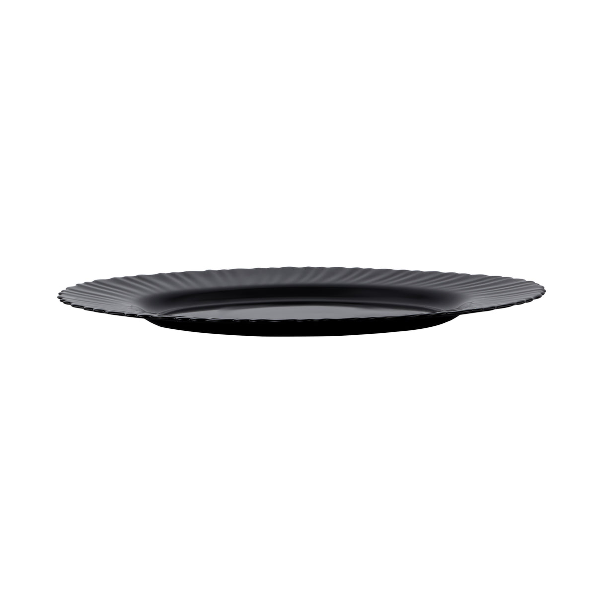 Royalford RF11900 13" opalware oval plate| black wave design, lightweight & chip-resistant| microwave and dishwasher safe, ideal for everyday dining and serving meals|