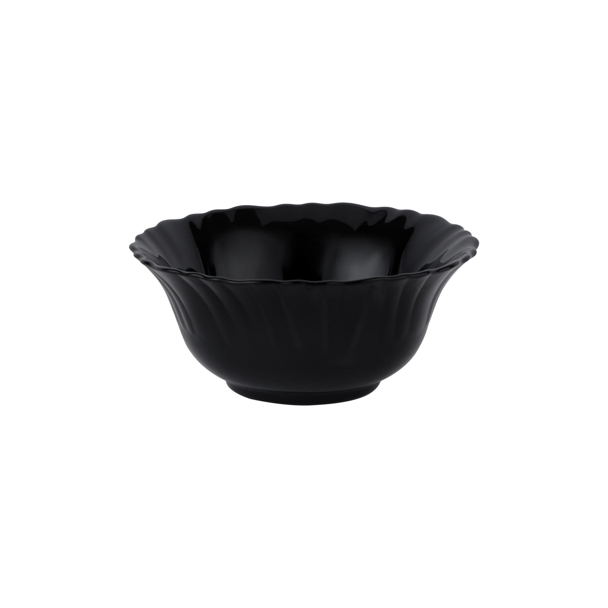 Royalford RF11905 Opalware Soup Bowl | 5 Inch Black Wave Series | Lightweight, Chip Resistant, Microwave & Dishwasher Safe  Serving Bowl | Perfect for Soup & Desserts