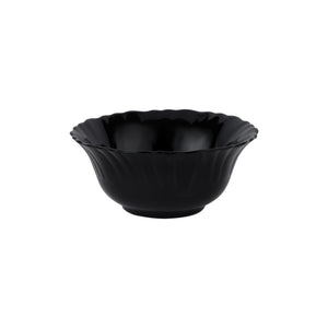 Royalford RF11905 Opalware Soup Bowl | 5 Inch Black Wave Series | Lightweight, Chip Resistant, Microwave & Dishwasher Safe  Serving Bowl | Perfect for Soup & Desserts