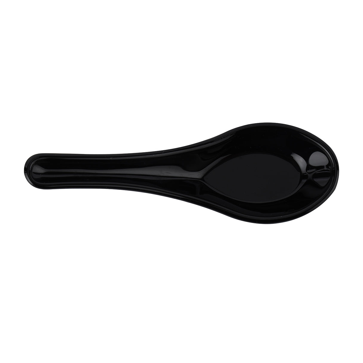 RoyalFord RF11908 Opalware Soup Spoon | Black Wave Series | Lightweight, Chip Resistant , Microwave & Dishwasher Safe | Durable Serving Spoon for Soup & Dining Use