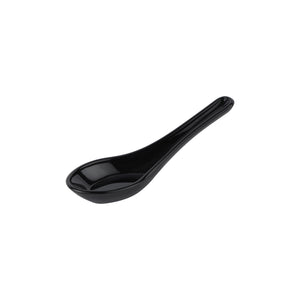 RoyalFord RF11908 Opalware Soup Spoon | Black Wave Series | Lightweight, Chip Resistant , Microwave & Dishwasher Safe | Durable Serving Spoon for Soup & Dining Use