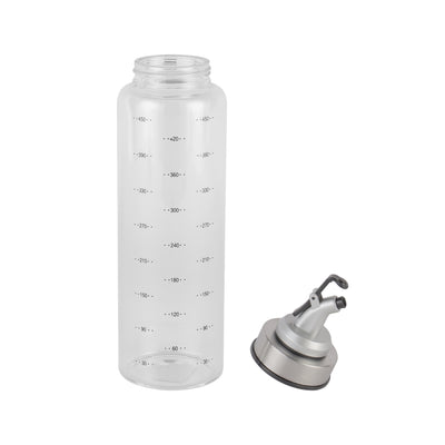 Royalford RF11928 Oil Bottle | 500ml Borosilicate Glass Dispenser | Stainless Steel Pouring Spout |  BPA Free Kitchen Oil & Vinegar Bottle with Measurement Markings
