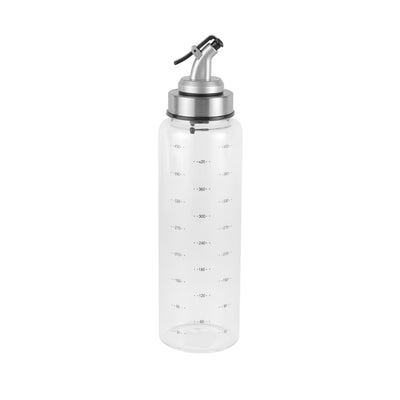 Royalford RF11928 Oil Bottle | 500ml Borosilicate Glass Dispenser | Stainless Steel Pouring Spout |  BPA Free Kitchen Oil & Vinegar Bottle with Measurement Markings