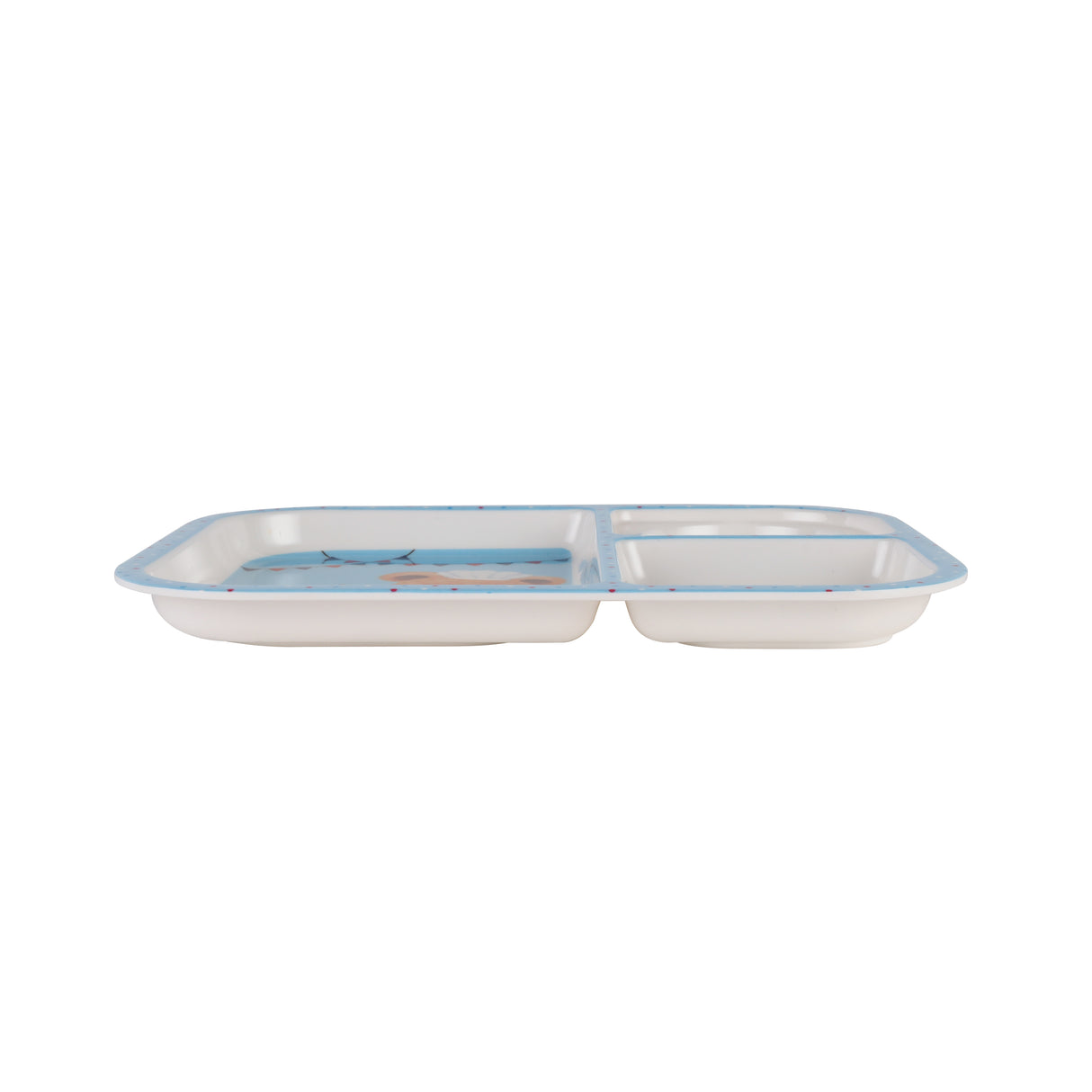 Royalford RF11932 Baby Plate| 3 compartments & made from durable BPA-free melamine| Features a cute design, odor-free material, and ideal for safe, organized kids meals|