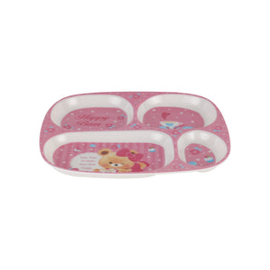 Royalford RF11933 Baby Plate | BPA-free melamine & a 3-compartment design for easy food separation| lightweight build & cute kid-friendly design for safe meals|
