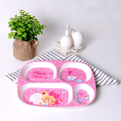 Royalford RF11933 Baby Plate | BPA-free melamine & a 3-compartment design for easy food separation| lightweight build & cute kid-friendly design for safe meals|