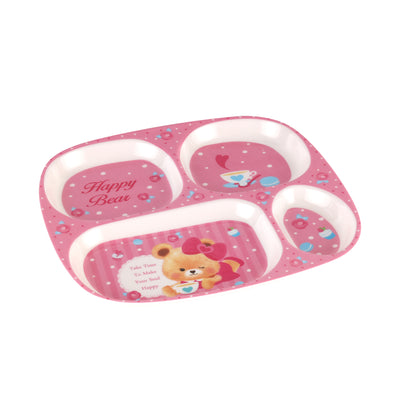 Royalford RF11933 Baby Plate | BPA-free melamine & a 3-compartment design for easy food separation| lightweight build & cute kid-friendly design for safe meals|