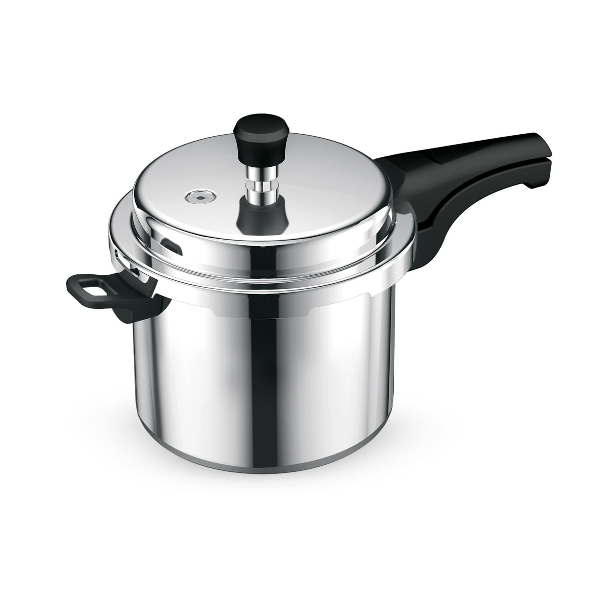 Royalford RF11942NS 5 litre aluminium pressure cooker with improved pressure regulator | anti-implosion lid, strong handle, even heating and multi-cooktop compatibility