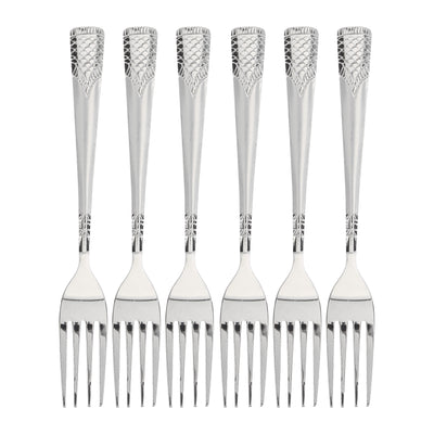 Royalford RF11946 stainless steel cutlery set with knife| fork, spoon & tea spoon| Food-grade, non-magnetic, durable with elegant sandblast finish & ideal for daily use|