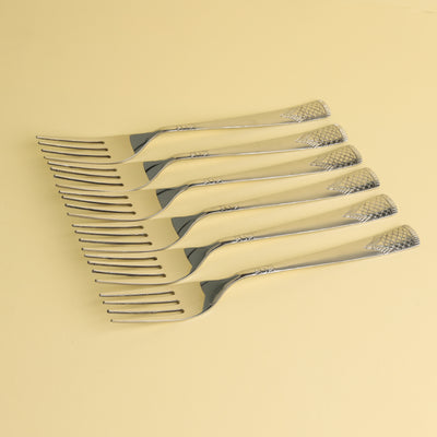 Royalford RF11946 stainless steel cutlery set with knife| fork, spoon & tea spoon| Food-grade, non-magnetic, durable with elegant sandblast finish & ideal for daily use|